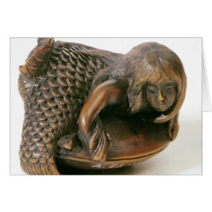 Netsuke carved in the shape of a mermaid