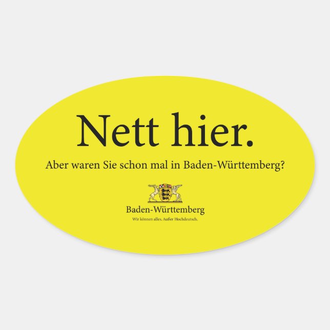nett hier oval sticker (Front)
