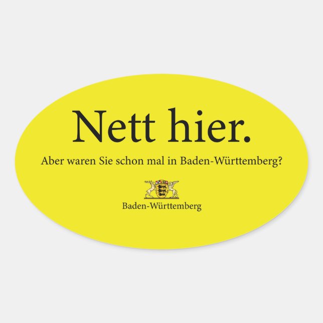 nett hier  oval sticker (Front)
