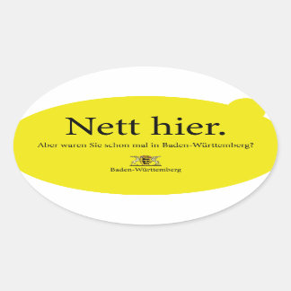 nett hier  oval sticker