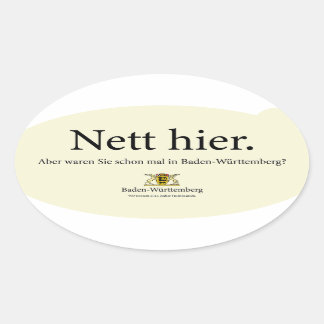 nett hier  oval sticker