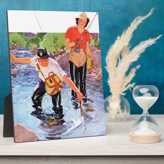 Netting A Fish by R.J. Cavaliere Plaque (Side)