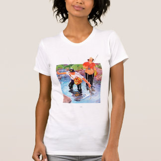 Netting A Fish by R.J. Cavaliere T-Shirt