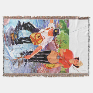 Netting A Fish by R.J. Cavaliere Throw Blanket