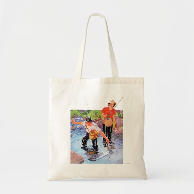 Netting A Fish by R.J. Cavaliere Tote Bag (Front)