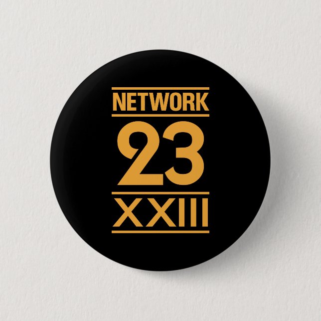 Network 23 6 cm round badge (Front)