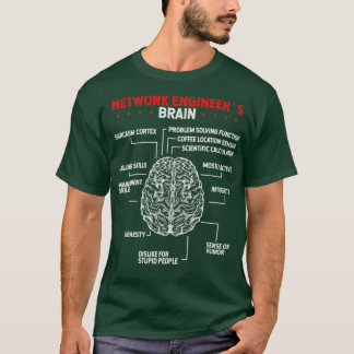 Network Engineering Brain Server Network Engineer T-Shirt