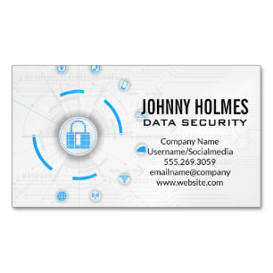 Network Security Cyber Protection Magnetic Business Card