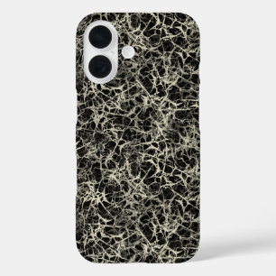 Networking Neurons on Black - seamless pattern. iPhone 16 Case