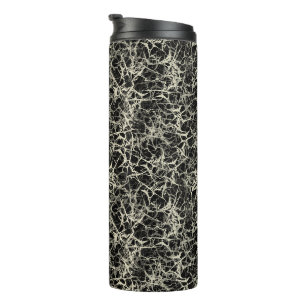 Networking Neurons on Black - seamless pattern. Thermal Tumbler