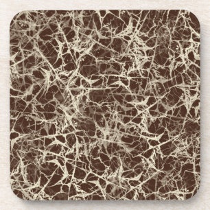 Networking Neurons on Red - seamless pattern. Coaster