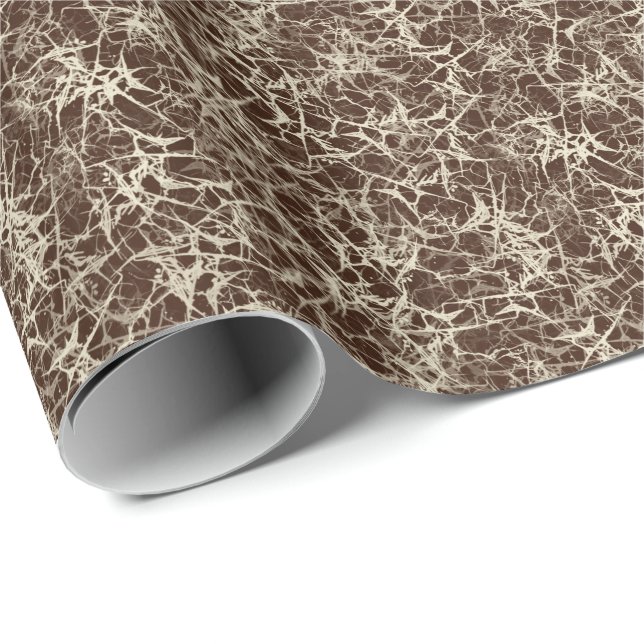 Networking Neurons on Red - seamless pattern.    Wrapping Paper (Roll Corner)
