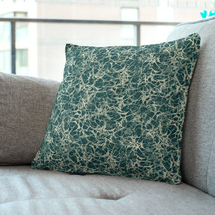 Networking Neurons on Teal - seamless pattern. Cushion