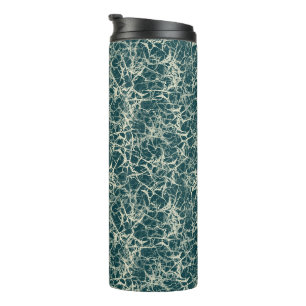 Networking Neurons on Teal - seamless pattern. Thermal Tumbler