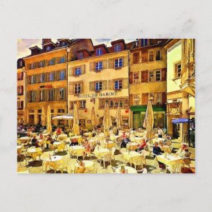 Neuchâtel Switzerland Art Postcard