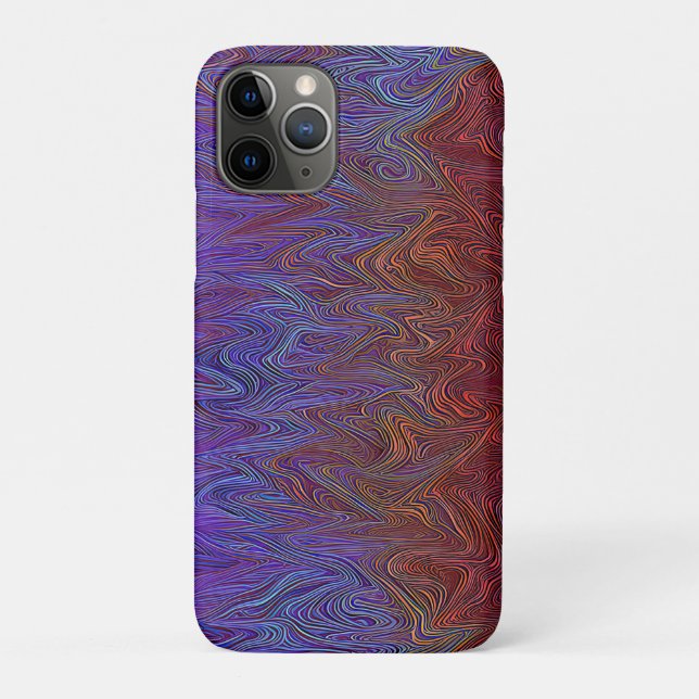 "Neural Firestorm" Abstract” Red Blue Case-Mate iPhone Case (Back)