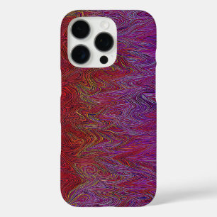 "Neural Firestorm" Abstract” Red Purple iPhone 16 Pro Case