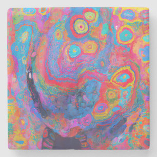 "Neural Firestorm"       Stone Coaster