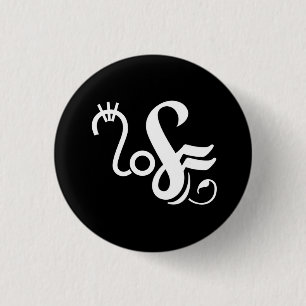 Neural Glyph 3 Cm Round Badge