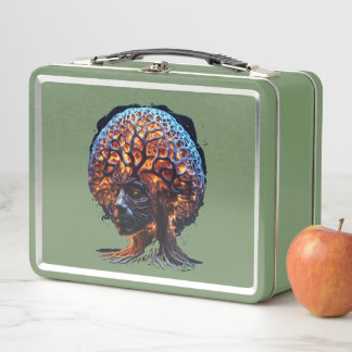 "Neural Harmony: A Vision of Clarity and Growth" Metal Lunch Box