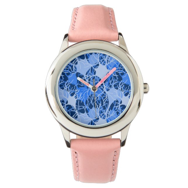 Neural Network Blue Neurons eWatch Watch (Front)