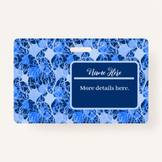 Neural Network Blue Neurons ID Badge