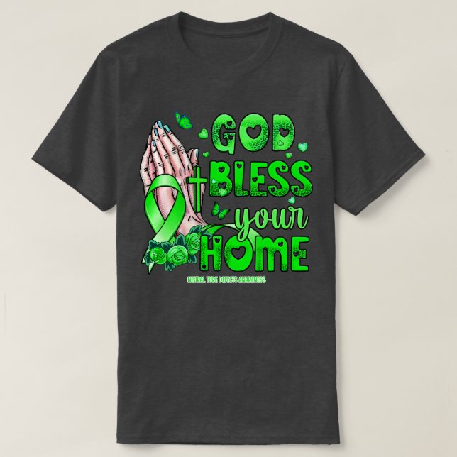 Neural Tube Defects Awareness god bless faith hope T-Shirt (Design Front)