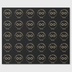 Neuro Affirming Rainbow Infinity Art Neurodiverse Wrapping Paper