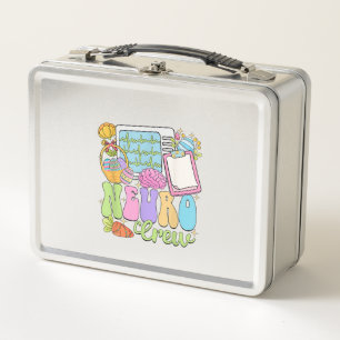 Neuro Crew Happy Easter Day Hoppy Neurology Nurse  Metal Lunch Box