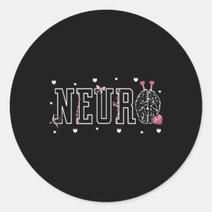Neuro Nurses Brain Candy Heart Neuroscience Nurse Classic Round Sticker