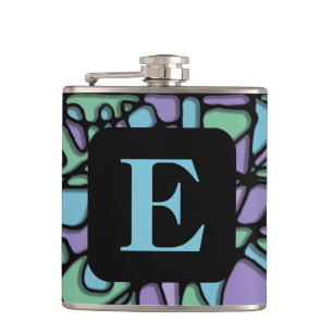Neuroart Stained Glass Hip Flask