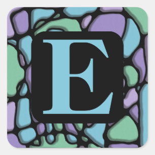 Neuroart Stained Glass Square Sticker