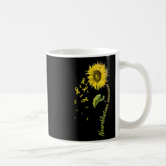 Neuroblastoma Awareness Sunflower  Coffee Mug (Right)