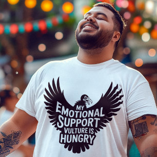 Neurodivergence Humour Emotional Support Vulture  T-Shirt