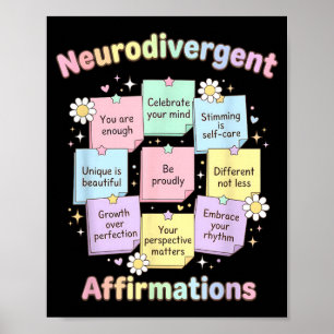 Neurodivergent Affirmations Autism Awareness Poster