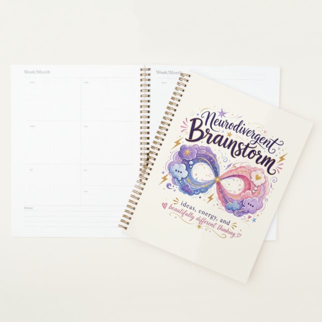 Neurodivergent Brainstorm Infinity Symbol  Planner (Display)