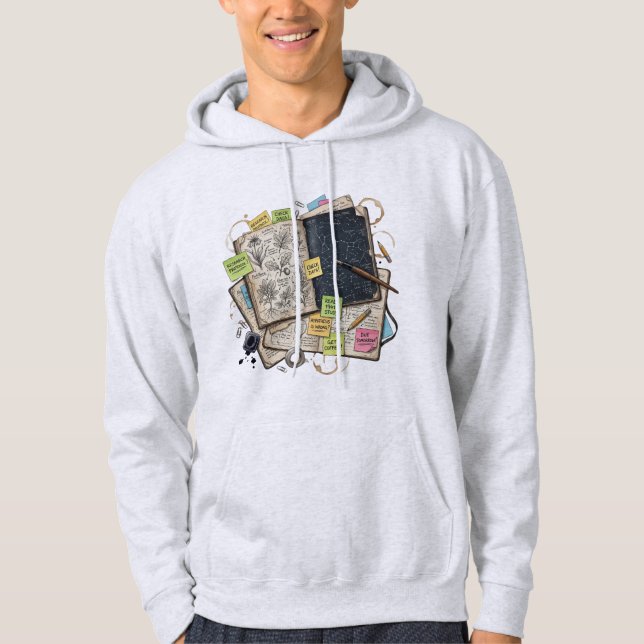 Neurodivergent Chaos Botanical Sketchbook Star Map Hoodie (Front)