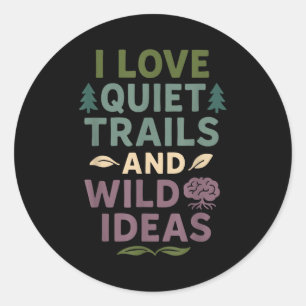 Neurodivergent Introvert Adhd Autism Forest Nature Classic Round Sticker