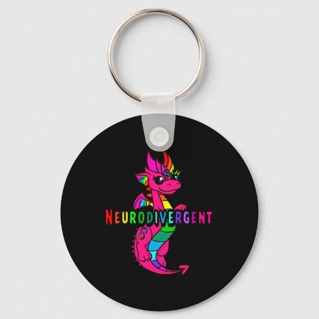 Neurodivergent  key ring (Front)