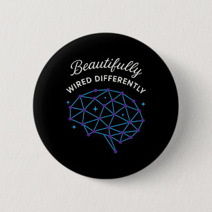 Neurodivergent Pride Adhd Autism Acceptance Differ 6 Cm Round Badge