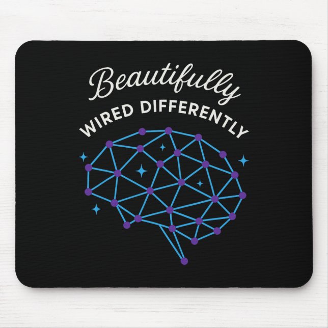 Neurodivergent Pride Adhd Autism Acceptance Differ Mouse Pad (Front)