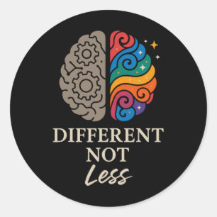 Neurodivergent Pride Adhd Autism Acceptance Other Classic Round Sticker