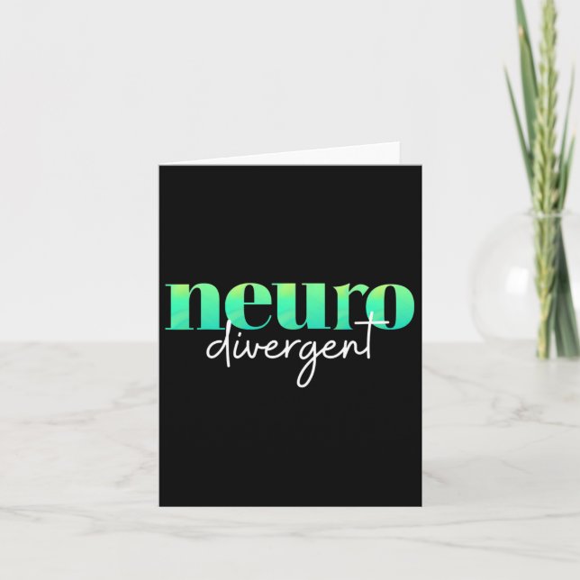 Neurodivergent Pride For Autism Adhd And Asd Aware Card (Front)