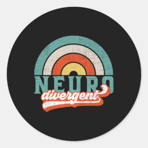 Neurodivergent Pride For Autism Adhd And Asd Aware Classic Round Sticker