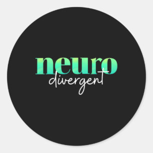 Neurodivergent Pride For Autism Adhd And Asd Aware Classic Round Sticker