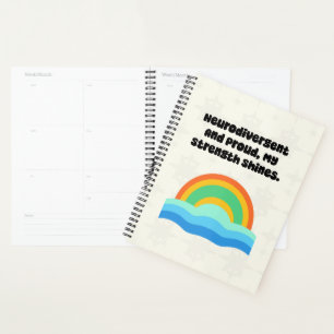 Neurodivergent Proud My Strength Shines Bright Planner