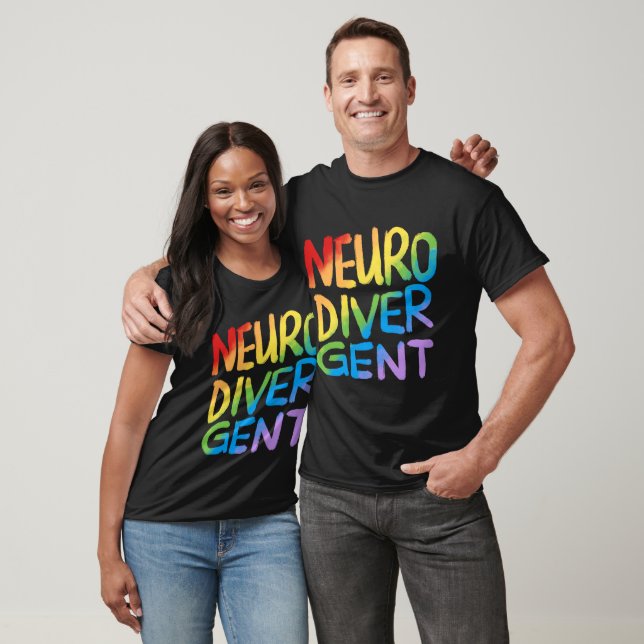 Neurodivergent (Rainbow Text) T-Shirt (Unisex)