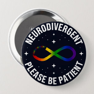neurodivergent symbol 10 cm round badge