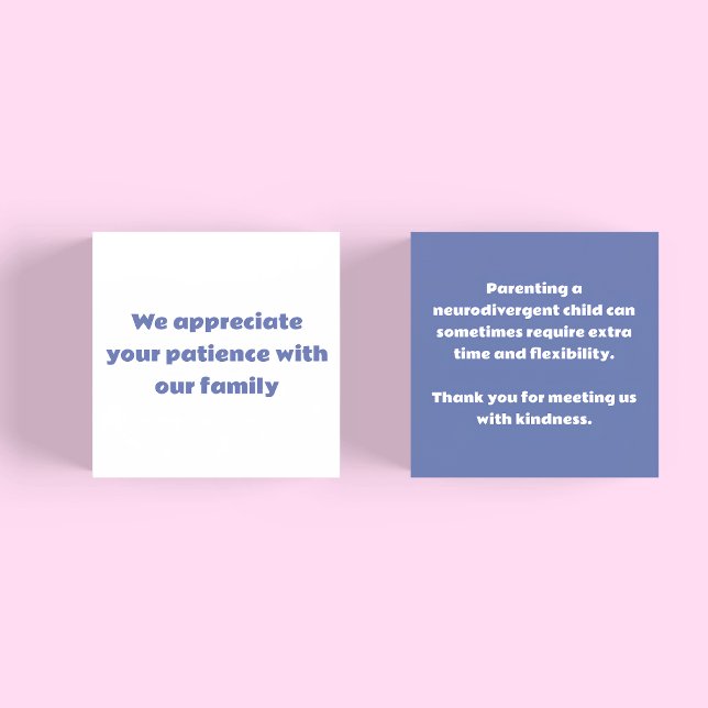 Neurodivergent Understanding Courtesy Notice Card (Creator Uploaded)