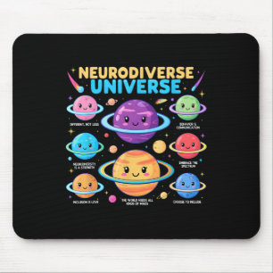 Neurodiverse Autism Awareness Universe Special Edu Mouse Pad